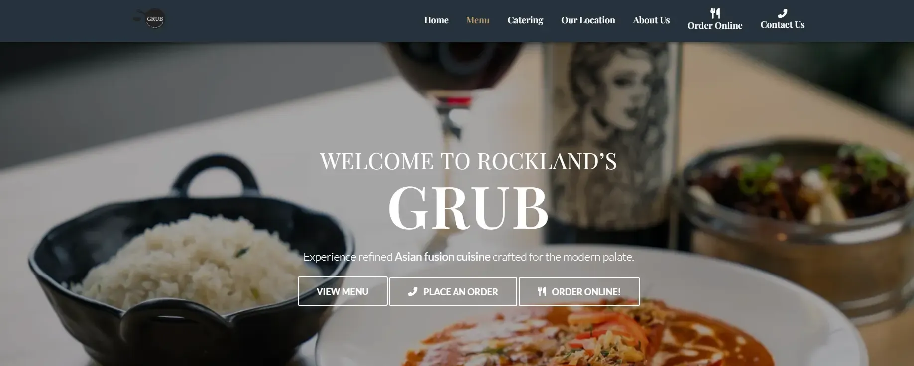 Custom Restaurant Home Page for Easy Calls and Orders